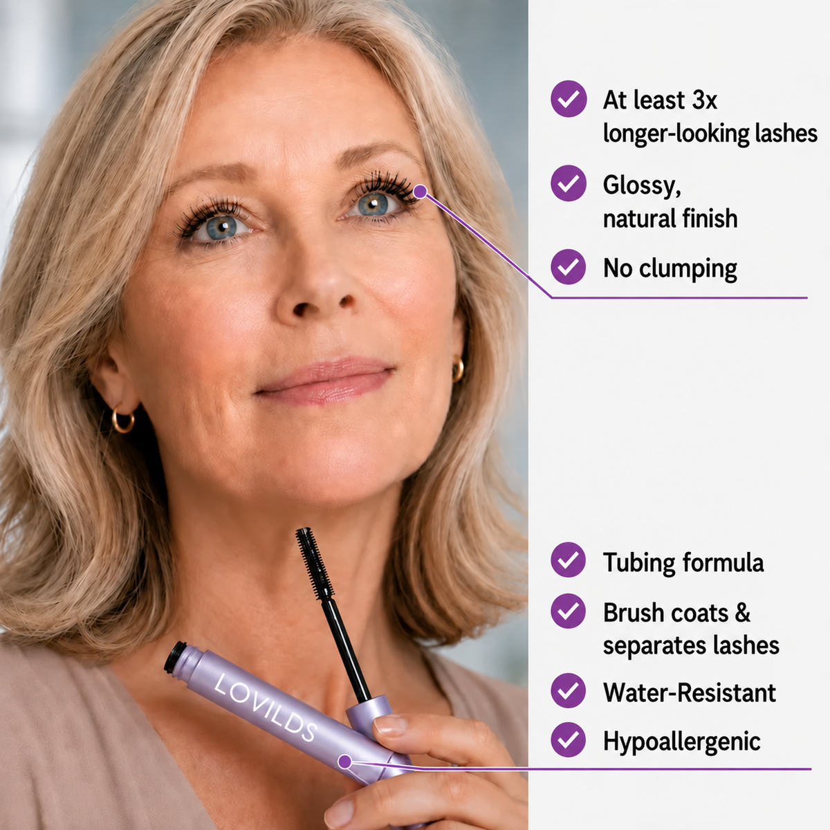 LOVILDS Mascara - For Mature Lashes（up）