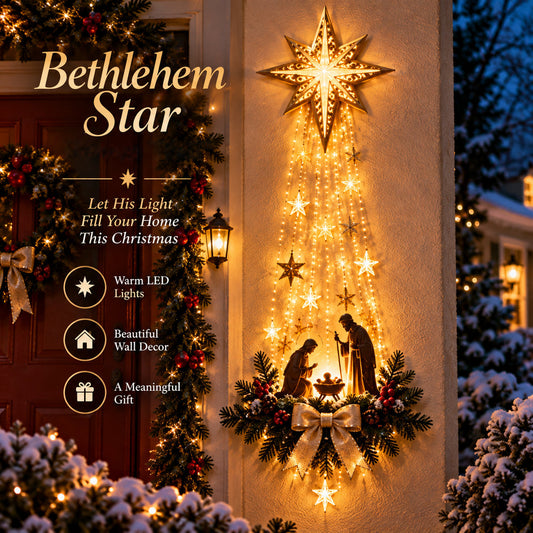 ✨49% OFF✨✝️ Bethlehem Star – Lighted Nativity Wall Decor