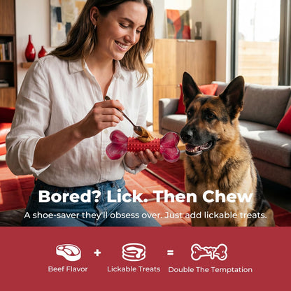 🐶Indestructible Dog Chew Toy for Aggressive Chewers Beef Flavor