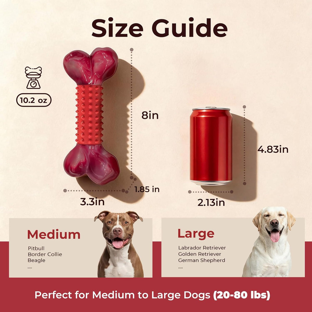 🐶Indestructible Dog Chew Toy for Aggressive Chewers Beef Flavor
