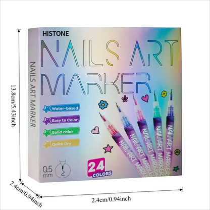 💅12-Shade Nail Design Pens for Smooth, Precise, Salon-Quality Results