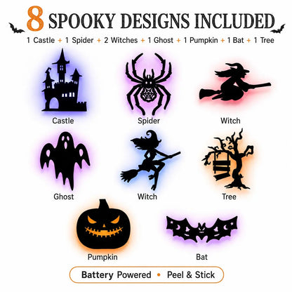 🎃 Halloween LED Silhouette Wall Light Stickers 🎃-2