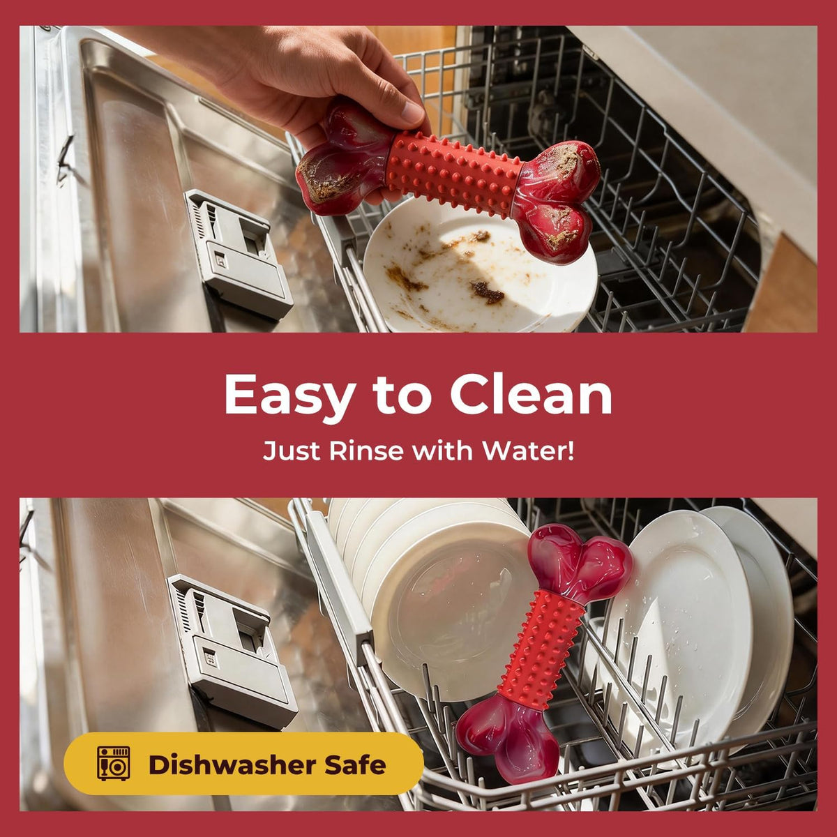 🐶Indestructible Dog Chew Toy for Aggressive Chewers Beef Flavor