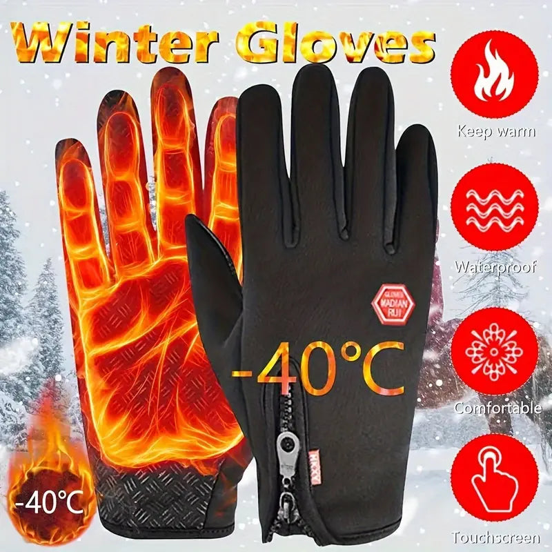 【Black Friday】🎁Windproof Touchscreen Winter Gloves – Thermal Warmth for Men & Women