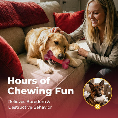 🐶Indestructible Dog Chew Toy for Aggressive Chewers Beef Flavor