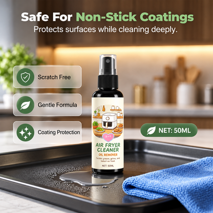 2-in-1 Air Fryer Cleaner and Degreaser Spray-50ml+Towel
