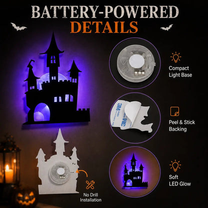 🎃 Halloween LED Silhouette Wall Light Stickers 🎃-2