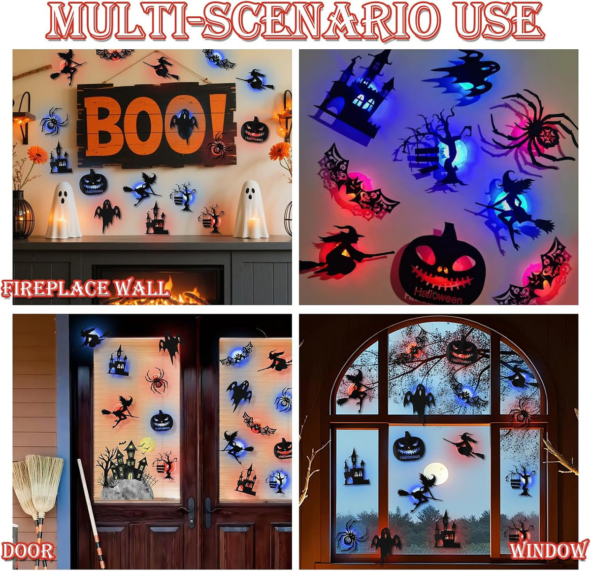 🎃 Halloween LED Silhouette Wall Light Stickers 🎃-2