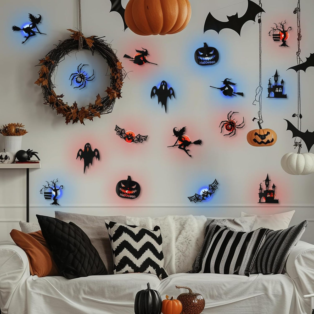 🎃 Halloween LED Silhouette Wall Light Stickers 🎃-2