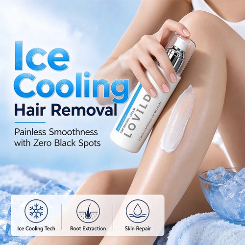 Ice-Cooling Hair Removal Cream for Sensitive Skin